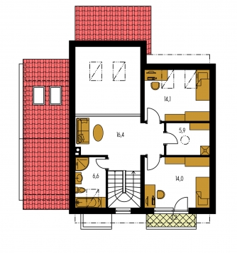 Grundriss des Obergeschosses - DECOR 2